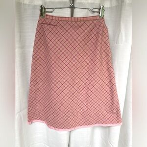 Vintage Evan-Picone Pink Plaid Skirt XS